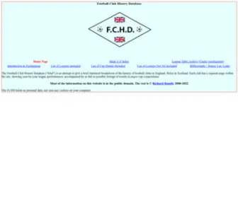 FCHD.info(Football Club History Database Index) Screenshot