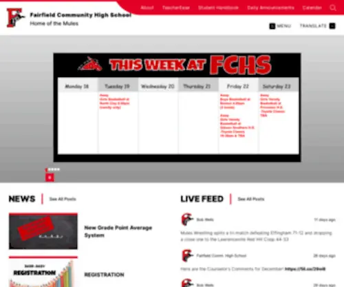 FCHsmules.com(Fairfield Community High School) Screenshot