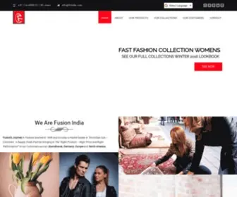 Fcindia.com(Fusion’s Journey in Fashion started in 1998 and) Screenshot