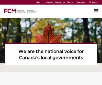 FCM.ca(Federation of Canadian Municipalities) Screenshot