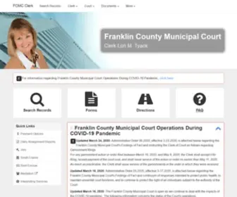 FCMCclerk.com(The website for the Franklin County Municipal Court Clerk Lori M. Tyack. Features include) Screenshot