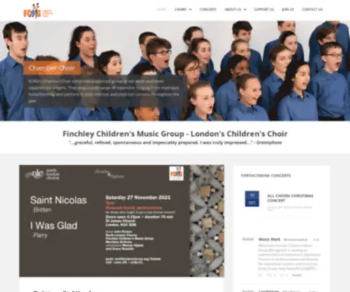 FCMG.org.uk(Finchley Children's Music Group) Screenshot