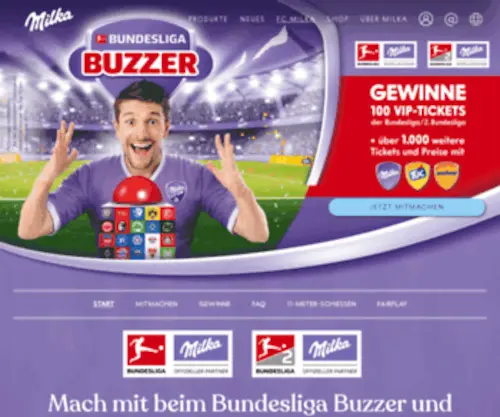 Fcmilka.de(FC Milka & die Bundesliga) Screenshot