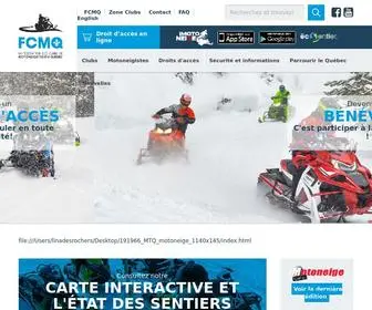 FCMQ.qc.ca(La Fédération des Clubs de Motoneigistes du Québec) Screenshot