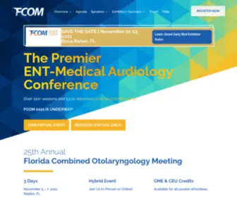 Fcomnow.com(#FCOMFlorida Combined Otolaryngology Meeting) Screenshot