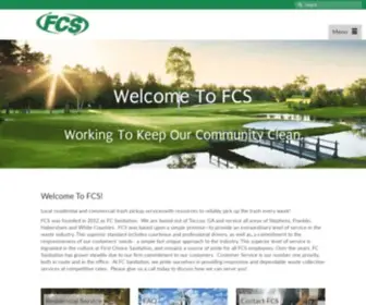Fcsanitation.com(Northeast Georgia Weekly Trash Pickup Service) Screenshot