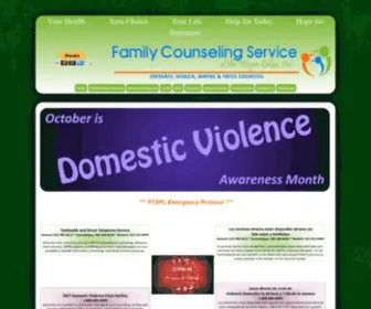 FCSFL.org(Family Counseling Service of the Finger Lakes) Screenshot