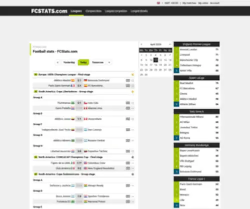 FCstats.com(Football stats) Screenshot