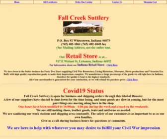 Fcsutler.com(Fall Creek Suttlery) Screenshot