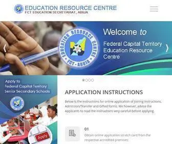 Fcterconline.site(FCT EDUCATION RESOURCE CENTRE) Screenshot