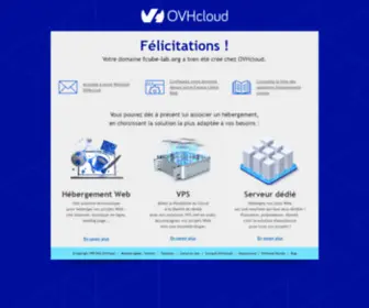 Fcube-Lab.org(OVHcloud accompagne votre évolution grâce au meilleur des infrastructures web) Screenshot