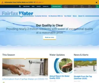 Fcwa.org(Fairfax Water) Screenshot