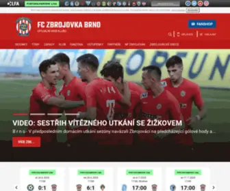FCZBrno.cz(FC Zbrojovka Brno) Screenshot