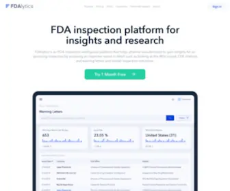 Fdalytics.com(FDAlytics) Screenshot