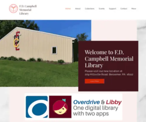 Fdcampbellmemoriallibrary.net(Public Library) Screenshot