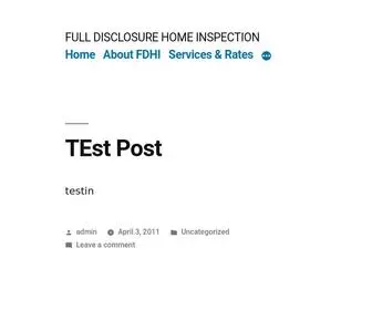 Fdhi.net(FULL DISCLOSURE HOME INSPECTION) Screenshot