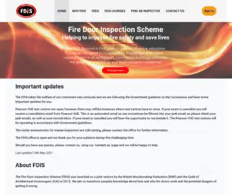 Fdis.co.uk(The Fire Door Inspection Scheme) Screenshot