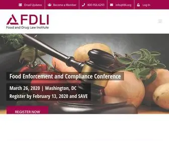 Fdli.org(The Food and Drug Law Institute (FDLI)) Screenshot