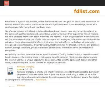 Fdlist.com(Online Pharmacy) Screenshot