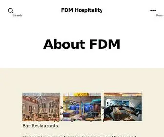 FDmhospitality.com(About FDM) Screenshot