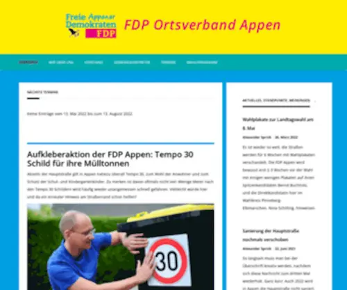 FDP-Appen.de(FDP Ortsverband Appen) Screenshot