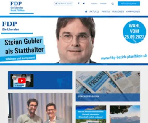 FDP-Bezirk-Pfaeffikon.ch(Hauptseite) Screenshot