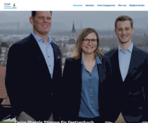 FDP-Gretzenbach.ch(Freisinnig demokratische Partei Gretzenbach) Screenshot
