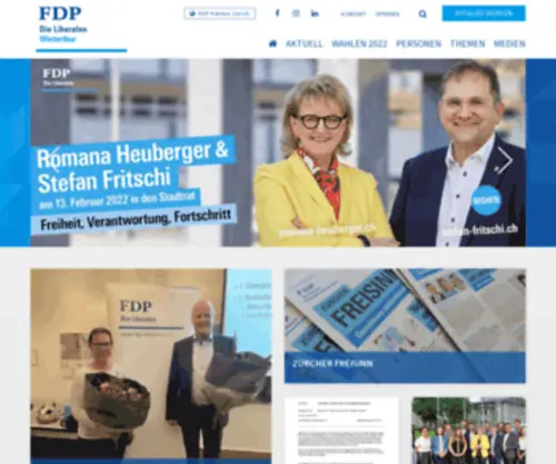 FDP-Winterthur.ch(FDP Winterthur) Screenshot