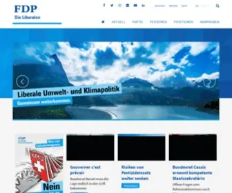 FDP.ch(FDP.Die Liberalen) Screenshot