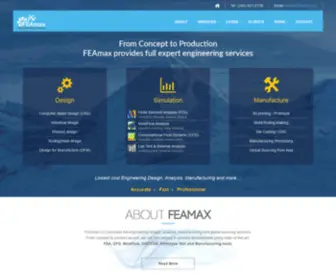 Feamax.com(Finite Element Analysis (FEA) Consulting Services) Screenshot