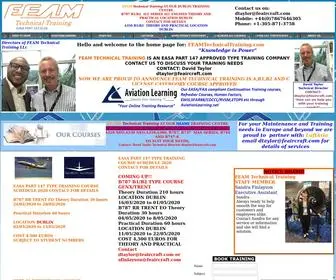 Feamtechnicaltraining.com(FEAM Technical Training EASA and FAA Aircraft Type course with Continuation Training and Refresher Courses on line) Screenshot