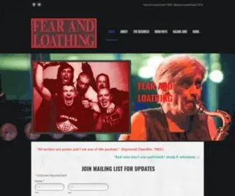 Fearandloathingfanzine.com(Fearandloathingfanzine) Screenshot