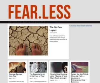 Fearlessstories.com(Real-life stories of overcoming fear) Screenshot