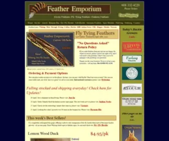 Featheremporium.com(Premium Fly Tying Feathers) Screenshot
