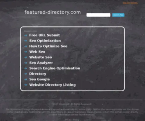 Featured-Directory.com(The Leading Featured Directory Site on the Net) Screenshot