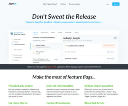 Featureflipper.com(Flipper Cloud) Screenshot