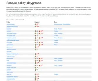 Featurepolicy.info(Feature policy playground) Screenshot