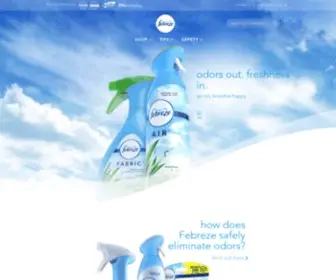 Febreze.com(Air Fresheners & Odor) Screenshot
