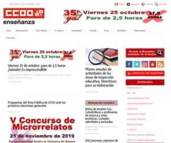 Feccoocyl.es(Federación de Enseñanza de Comisiones Obreras de Castilla y León) Screenshot