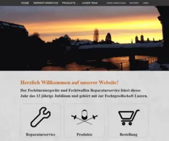 Fecht-Repservice.ch(Fechtturniergeräte und Fechtwaffen Reparatur) Screenshot