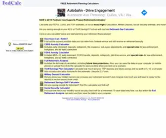 Fedcalc.com(CSRS FERS Calculators and Free Retirement Savings GAP Analysis) Screenshot