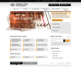 Fedcourt.gov.au(Federal Court of Australia) Screenshot