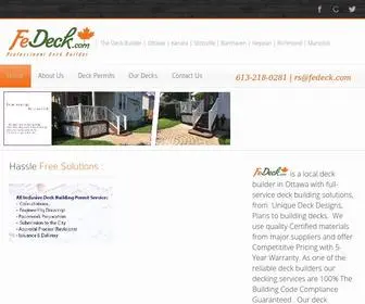 Fedeck.com(Deck Builders Contractors Companies Decking Installers) Screenshot