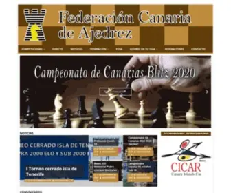 Federacioncanariadeajedrez.com(Federación canaria ajedrez) Screenshot