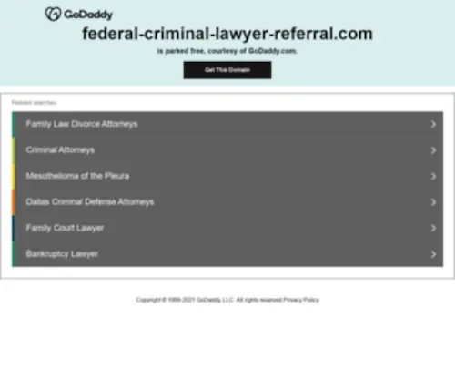 Federal-Criminal-Lawyer-Referral.com(Federal Criminal Defense) Screenshot