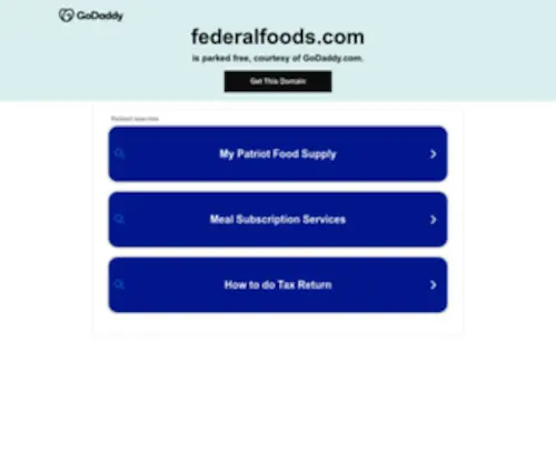 Federalfoods.com(Federal Foods) Screenshot