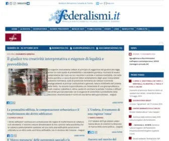 Federalismi.it(Rivista di diritto pubblico italiano) Screenshot