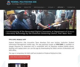 Federalpolyede.edu.ng(Federal Polytechnic Ede) Screenshot