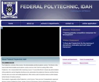 Federalpolyidah.edu.ng(FEDERAL POLYTECHNIC IDAH) Screenshot