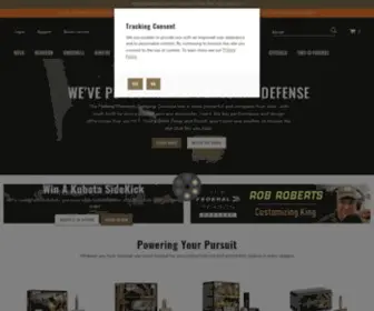 Federalpremium.com(Federal Premium Ammunition) Screenshot
